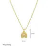 Wholesale Brass Cable Chain Plating English Letters Letter Pendant Necklace