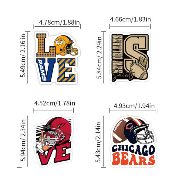 Wholesale 50 football team graffiti stickers