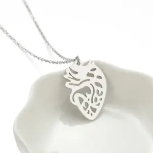 Heart Necklace / Steel Color