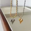 Wholesale Jewelry Simple Style Heart Shape Titanium Steel Plating Pendant Necklace