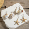 Wholesale European and American Cross-border Retro Distinctive Beach Wind Conch Shell Earrings Acrylic Starfish Holiday Wind Earrings for Women