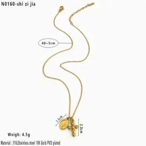 Cross, round Card / One Size / N0160