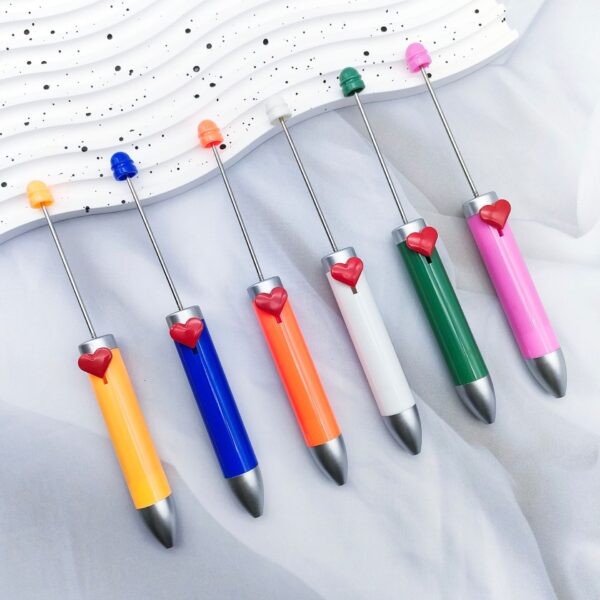 Wholesale in stock DIY love 7-color beaded pen able pen can be pressed to store refills for 7-color beaded pen