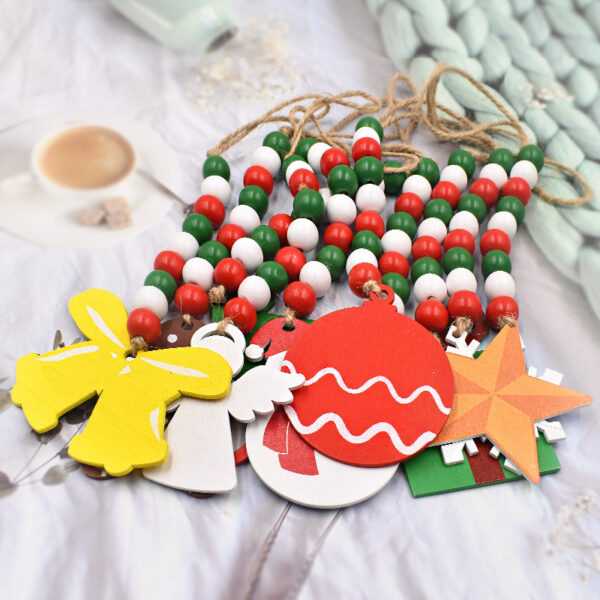 Wholesale 10PCS Christmas Series Colorfulful Wooden Beads