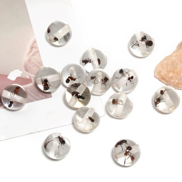 Wholesale New Hot Sale Ant Transparent Beaded High Transparent Acrylic Through Hole Beads Scattered Beads DIY Beaded Pen Accessories Beaded