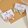 Wholesale Ion Plating (IP) Flower 304 Stainless Steel Casual Pastoral Simple Style Waterproof Non Tarnish Ear Studs