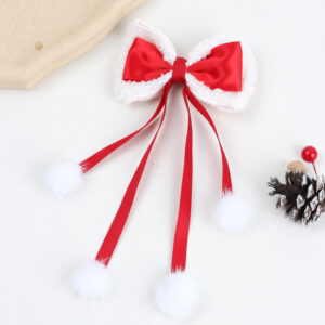 Red bow + fur ball