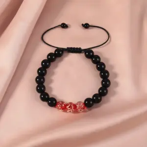 Obsidian Luminous Red Bracelet