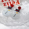 oly-54c689322e6cc6e69c278c733f714da3 Wholesale Fine Flash Cartoon Cute Christmas Snowman Acrylic Earrings Fun Creative