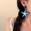 Wholesale Sea Salt Star Exaggerated Personality Starfish Earrings Women's Holiday Style Summer Seaside Travel Design Sense Earrings Earrings