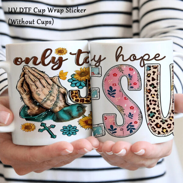 Wholesale Leopard print pattern 16oz glass crystal sticker