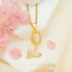 White Opal Necklace / Gold