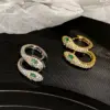 Wholesale Fashion Snake Copper Plating Zircon Earrings 1 Pair