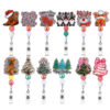 Wholesale Christmas tree elf gnome fairy lights retractable badge holder