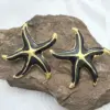 1 Piece Casual Elegant Lady Starfish Steel 18K Gold Plated Earrings