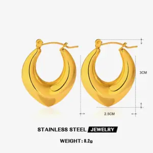 Fat U-Shaped Earrings-ZN380