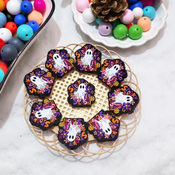 Wholesale Halloween Cartoon Beads DIY Silicone 2D Beads