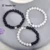 Wholesale Simple Style Round Alloy Natural Stone Beaded Bracelets 1 Piece