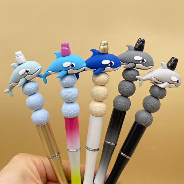 Wholesale Factory Direct Sales Food Grade 3D Stereo Silicone Dolphin Beads Pacifier Chain DIY Accessories Ready for Sale