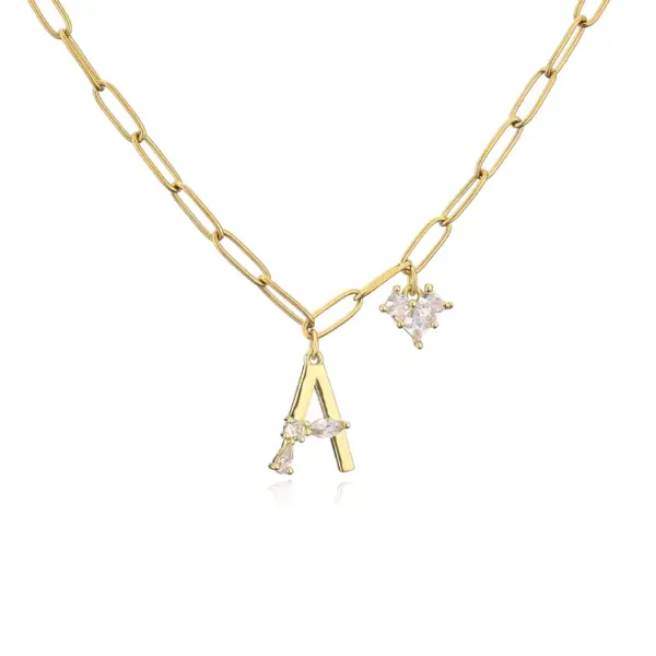 Copper Letter Copper Necklaces