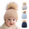 Wholesale Children's solid color pinstriped wool hat