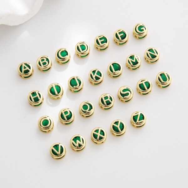 Wholesale 26 English Letters Inlaid with Zircon Pendant DIY Necklace Bracelet Pendant 18K Electroplated Letter Jewelry Accessories