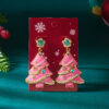 oly-54ff5cf4acd92fa5c684ecb9ca03535a Wholesale Sweet-style rhinestone Christmas tree earrings