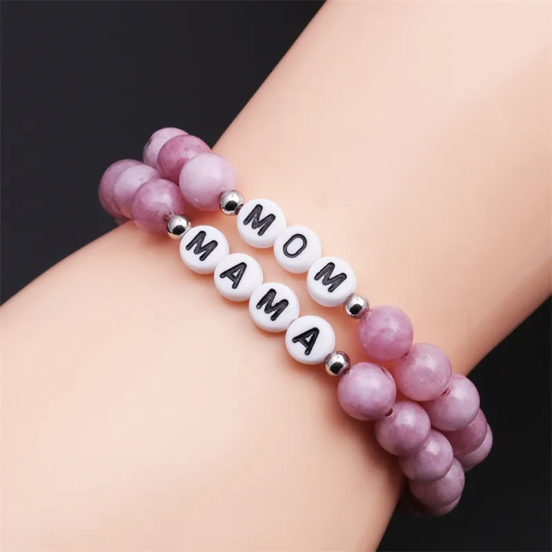 Wholesale Fashion Letter Natural Stone Natural Stone Bracelet In Bulk