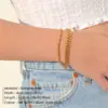 oly-54ffba7a6e00a6359010070433ea04bf Wholesale PVD Coated 14K Gold Real Gold Plated U Shape Stainless Steel Fashion Waterproof Non Tarnish 304 Stainless Steel Bracelets