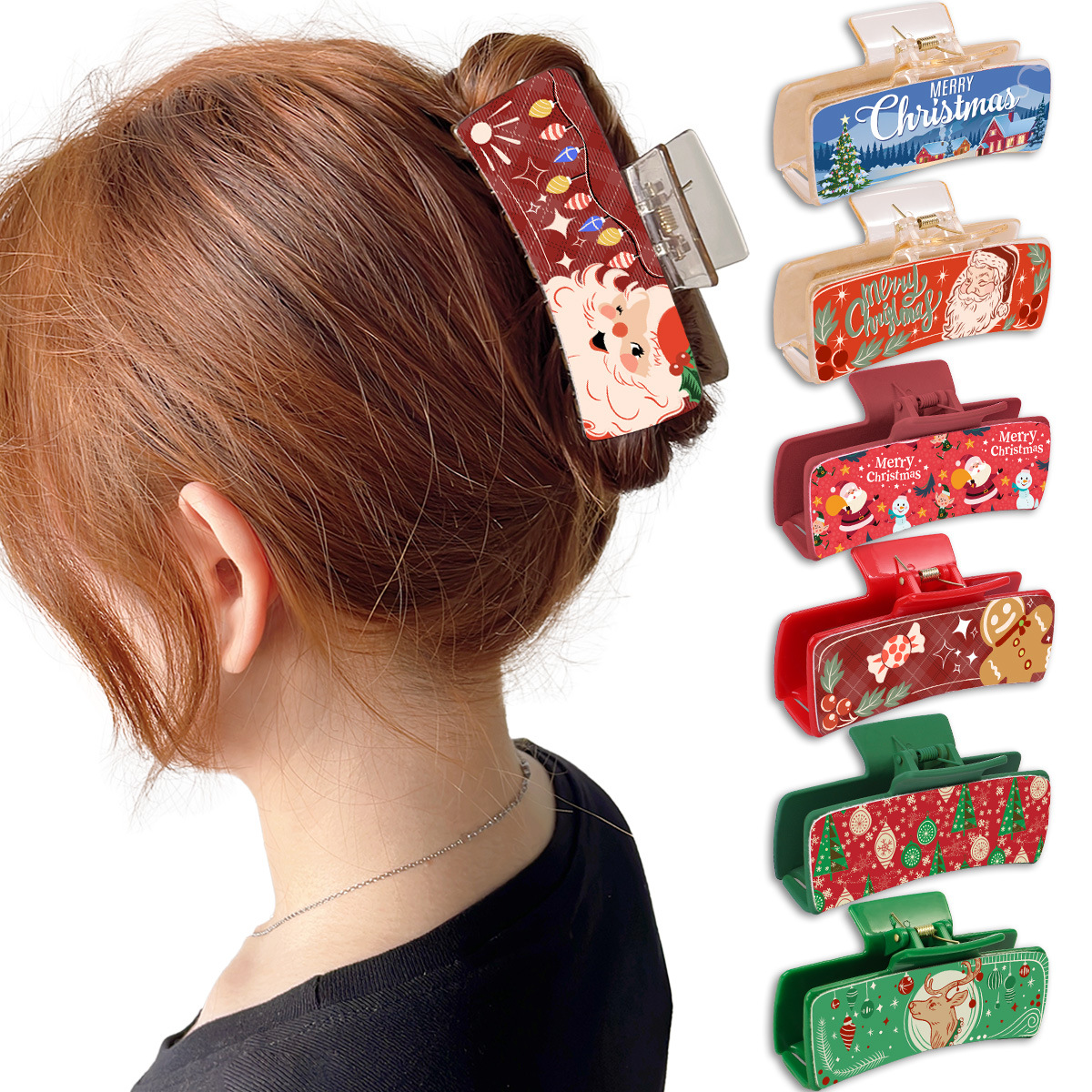 Wholesale Christmas Snowman Christmas Ball Decoration Hair Clip
