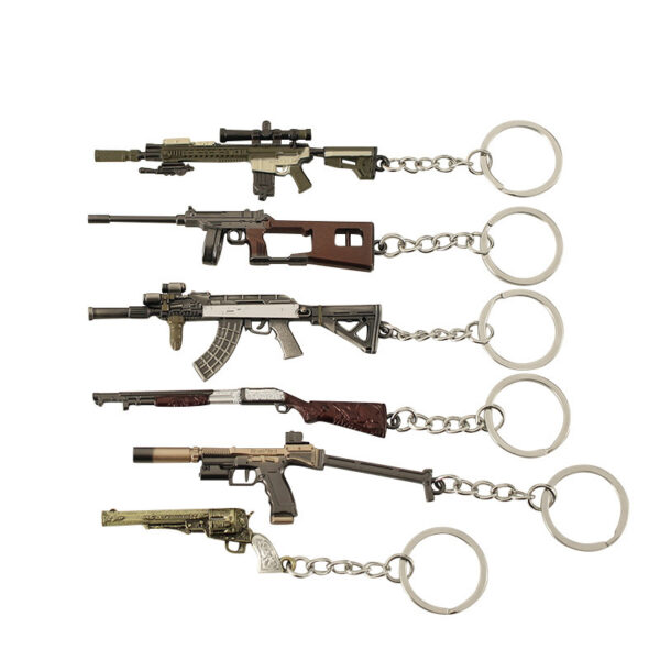 oly-550759a7b9fc45c9e42db72a1e2a9bf6 Wholesale Residual Evil 8 Mini Pump Shotgun V61 Wolfgang Revoer Sniper Rifle Alloy Model Keychain Pendant