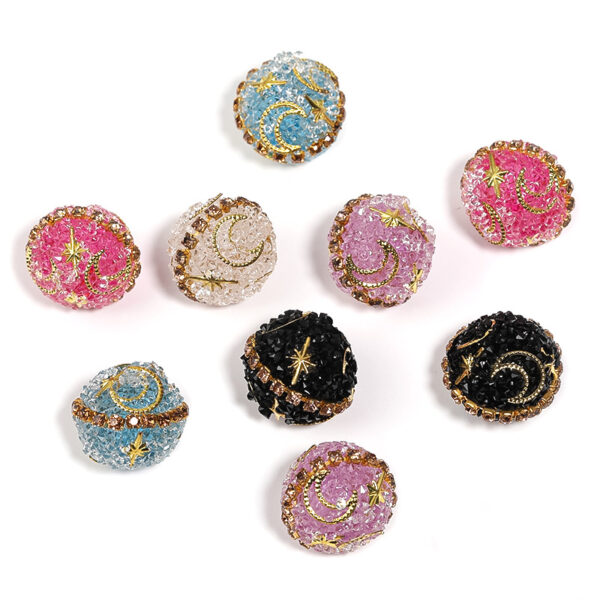 Wholesale Stars Moon Full Diamond Sugar Beads Water Diamond Beads