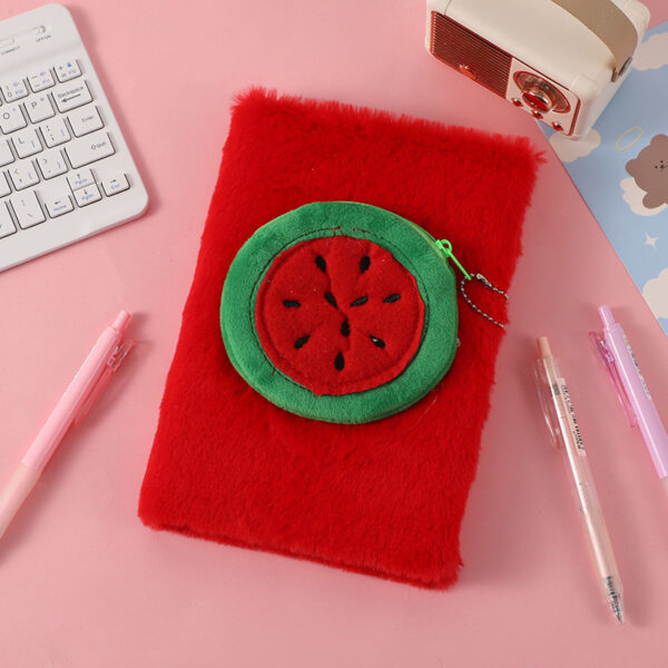 Wholesale New creative fruit notebook cute cartoon plush notebook children's handmade