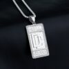 Wholesale Square Diamond Pendant Street Retro Hip-Hop Necklace