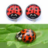 Wholesale Europe and the United States cross-border hot ladybug wave point girl stainless steel ear clip personality creative earrings earrings without earholes