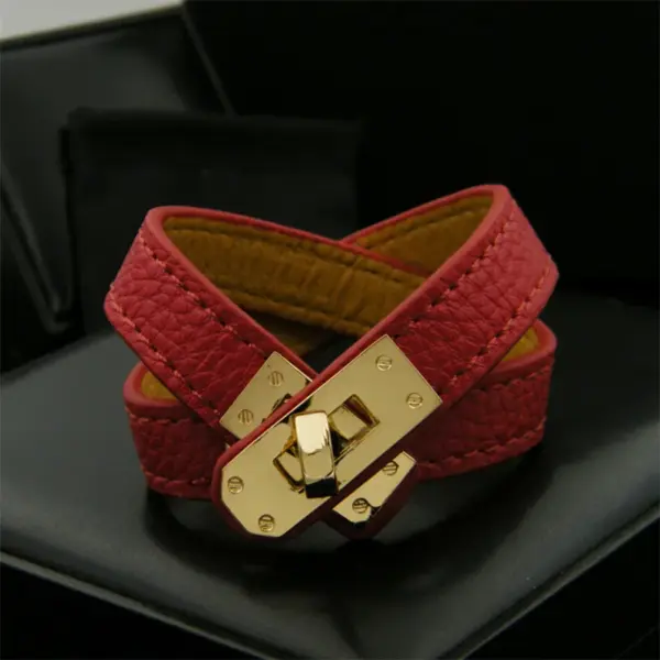 Copper Hip-Hop Retro Patchwork Solid Color Bangle