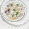 Wholesale Fashion Retro Earrings Acrylic Small Daisy Copper Earrings