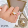 Wholesale Electroplating Golden Plated Heart Shape Titanium Steel Casual Simple Style Commute Rings