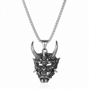 Silver angle + stainless steel chain