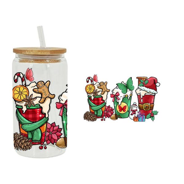 Wholesale Christmas Cartoon Series 16oz Cup UV DTF Wraps