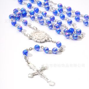 Wholesale Virgin Mary Cross Necklace Rosary Baptismal Communion Necklace