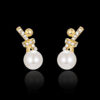 Wholesale European and American Trendyy Pearl Earrings, Fashionable Hemp-Shaped Champagne Imitation Pearl Earrings, Women's Elegant Jewelry