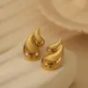 Wholesale 1 Pair Vintage Style Classic Style Water Droplets Mixed Metal Plating 304 Stainless Steel 18K Gold Plated Ear Studs