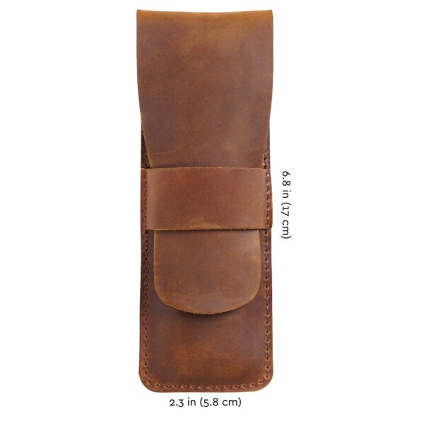 oly-554657804b1bbf87b7681fc9573c4a82 Wholesale Vintage Crazy Horse Leather Pencil Case Purely Handmade Genuine Leather Pencil Case