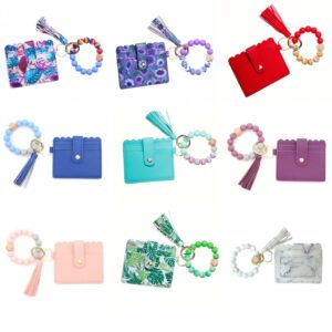 Wholesale Tassel pendant iridescent wrist key ring keychain