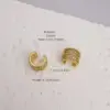 1 Pair Simple Style Classic Style Geometric Inlay Copper Zircon 18K Gold Plated Ear Cus