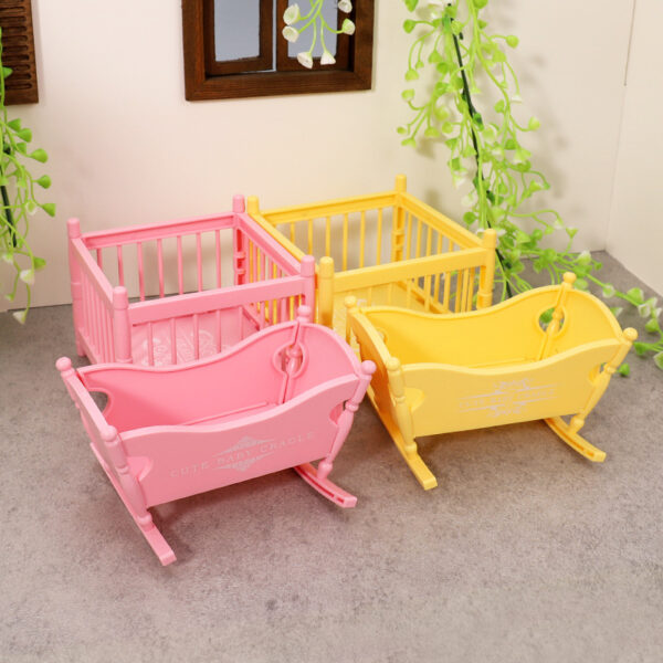 oly-555c3ac737753433c35eb3af00a7e742 Wholesale miniature model furniture cradle crib surround bed Doll Accessories