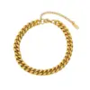 Simple Style Geometric 304 Stainless Steel Waterproof Non Tarnish PVD Coated Real Gold Plated Women'S Anklet Necklace