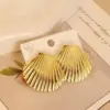 oly-556bb8725b04ee83fc1cb575af46f3f0 Wholesale Smooth Surface Stainless Steel Earrings Cool Irregular Geometric Shape Earrings Jewelry Accessories For Women