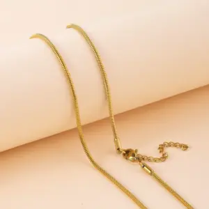 1.5mm Square Snake (Gold/Color Retention) / 45cm+5cm